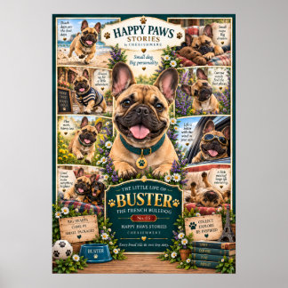 Affiche de chien Bouledogue français | La petite v