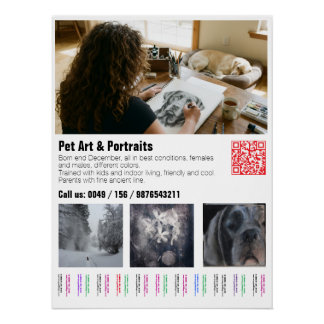 Affiche de chiot Great Dane Designer