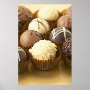 Affiche de chocolat truffes