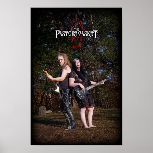 affiche de cimetière de cercueil du pasteur (Devant)