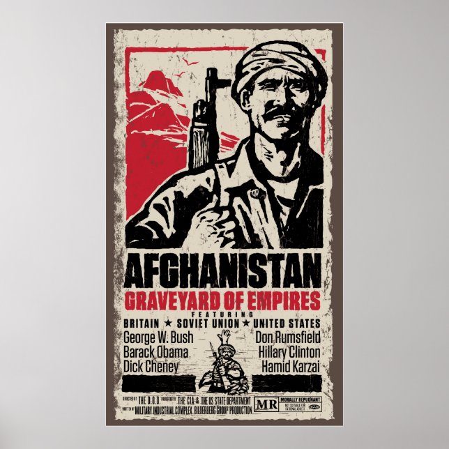 Affiche de cinéma anti-guerre en Afghanistan (Devant)
