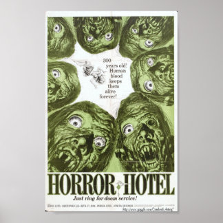 Affiche de cinéma "Horror Hotel" ou "City of the D