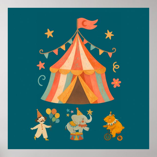 Affiche de cirque rétro (Devant)