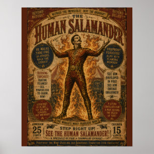 Affiche de cirque théâtral vintage avec perforatio