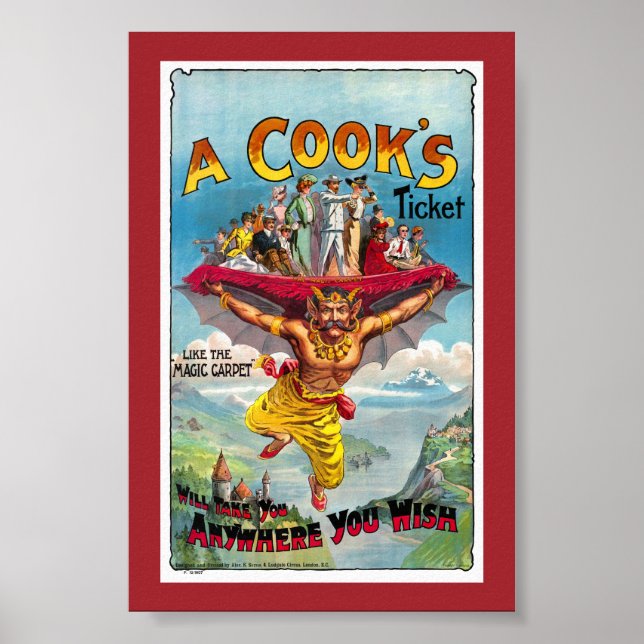 Affiche de cirque vintage d'Angleterre restaurée (Devant)