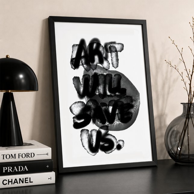 Affiche de citation Art Should Comfort the Disturb (Art Should Comfort the Disturbed Quote Poster | Gen Z Aesthetic Wall Art | Monochrome Typography )