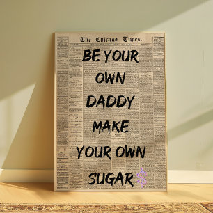 Affiche de citation avec esthétique de journal vin