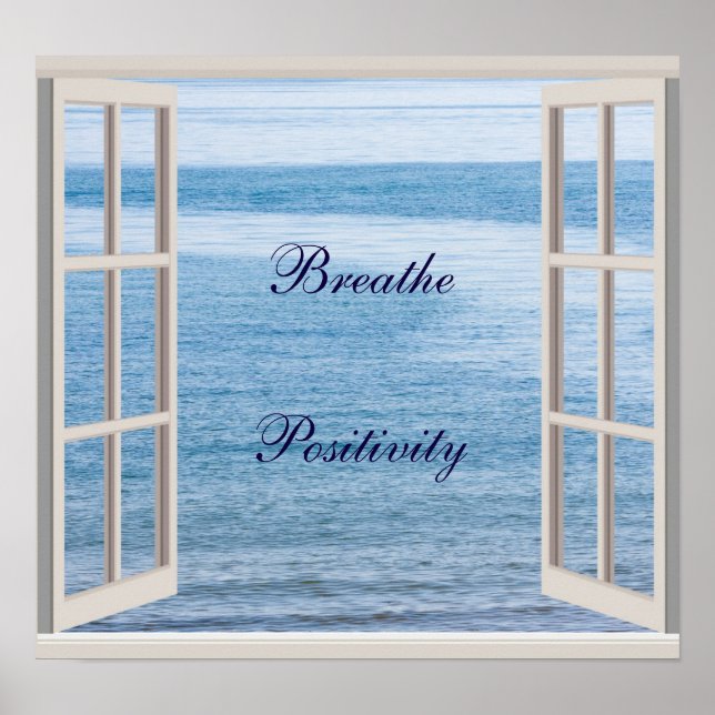 Affiche de citation 'Breathe Positivity' (Devant)