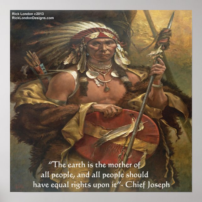 Affiche de citation de Chief Joseph "Mère Terre" (Devant)