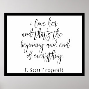 Affiche de citation de F. Scott Fitzgerald