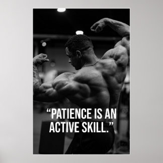 Affiche de citation de forme physique Patience Is