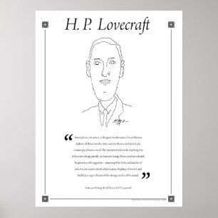 Affiche de citation de H.P. Lovecraft Writing
