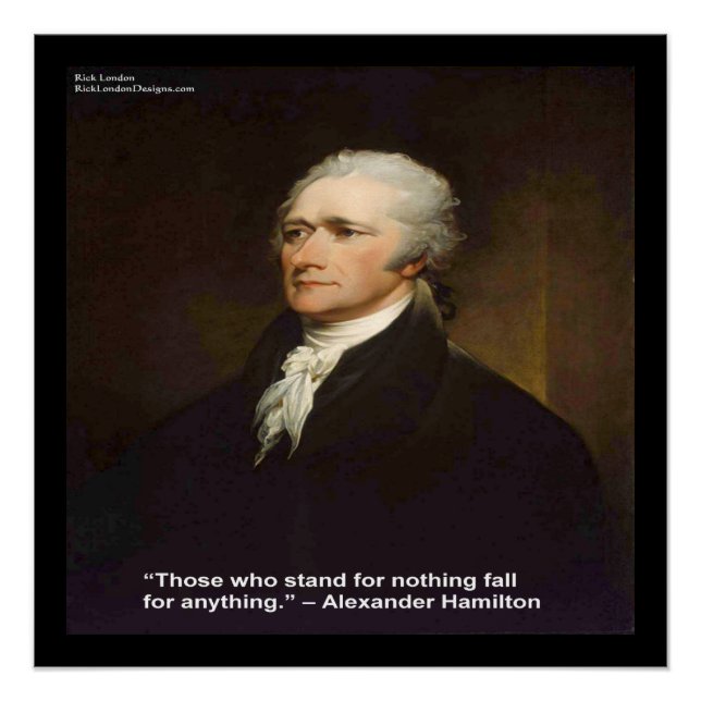 Affiche de citation de Hamilton "Tomber amoureux d (Devant)