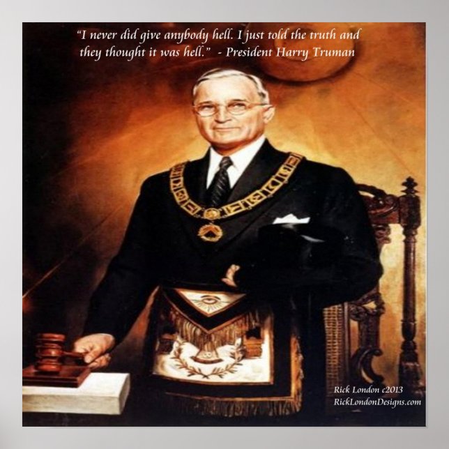 Affiche de citation de Harry Truman "N'a pas donné (Devant)