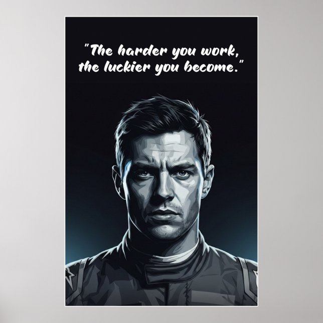 Affiche de citation de Hülkenberg – Le travail ach (Devant)