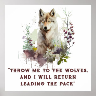 Affiche de citation de loup