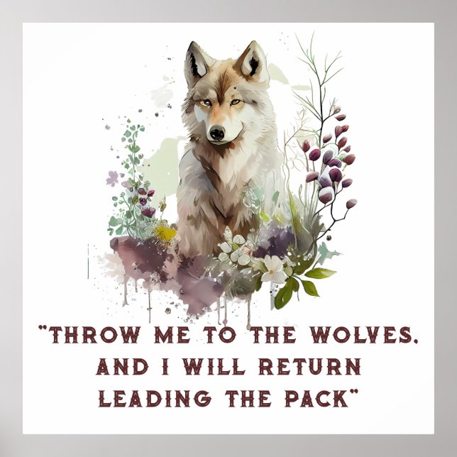 Affiche de citation de loup (Devant)