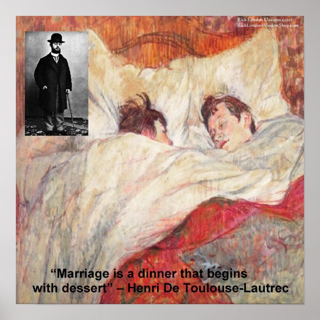 Affiche de citation de mariage de Toulouse-Lautrec (Devant)