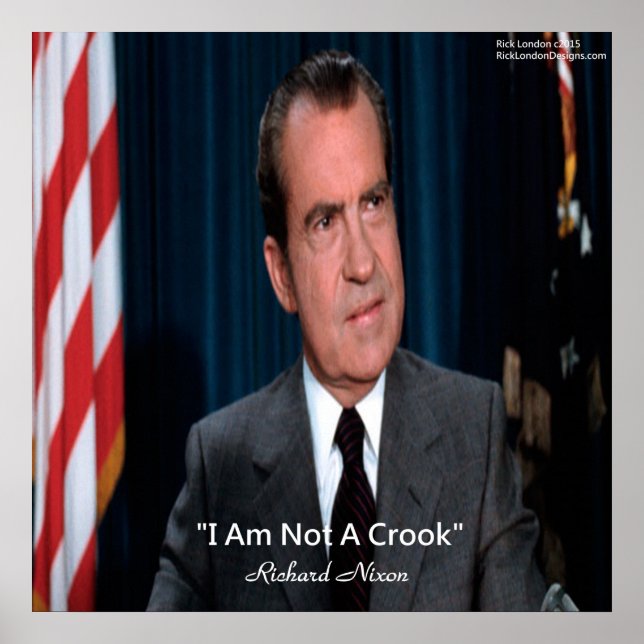 Affiche de citation de Nixon & Pas un escroc (Devant)