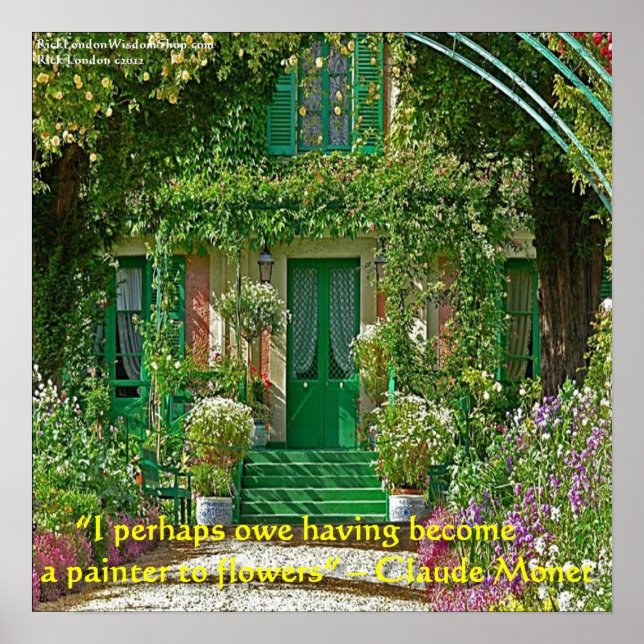 Affiche de citation de peinture de maison et de fl (Devant)