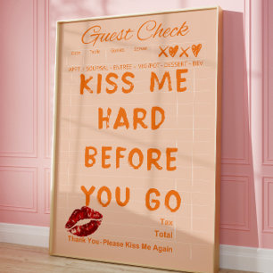 Affiche de citation de reçu de client rétro