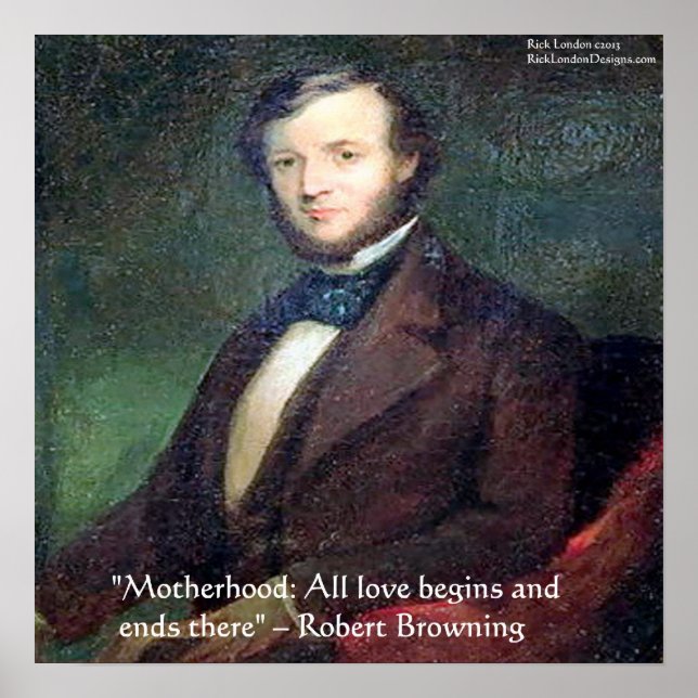Affiche de citation de Robert Browning sur la mate (Devant)