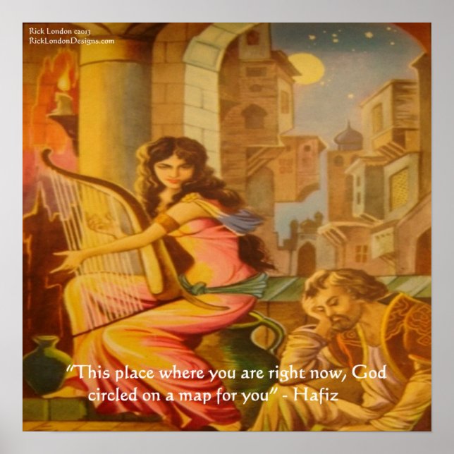 Affiche de citation de sagesse de Hafiz "Cercle de (Devant)