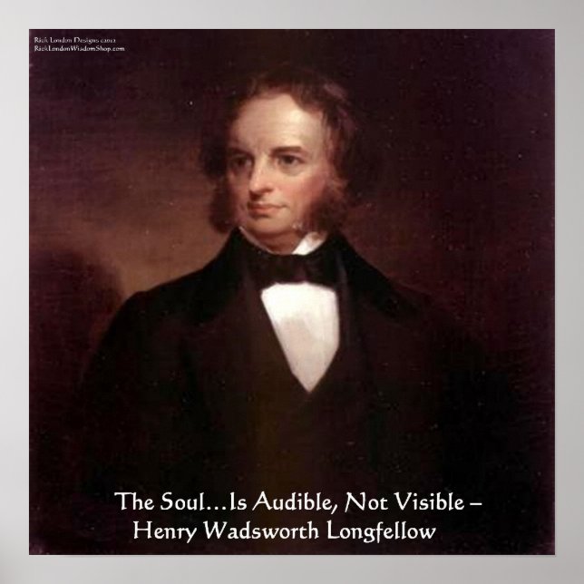 Affiche de citation de sagesse de HW Longfellow "L (Devant)