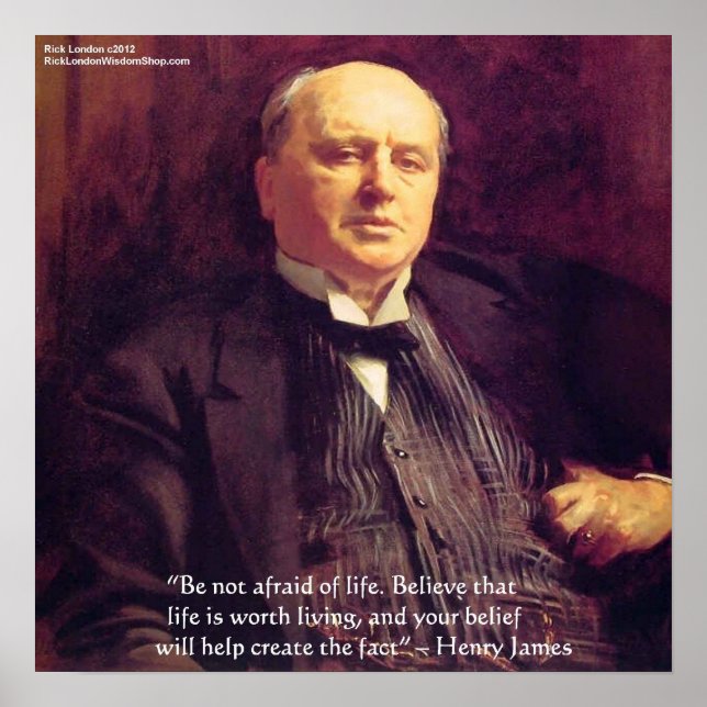 Affiche de citation de sagesse de Wm James "Une vi (Devant)