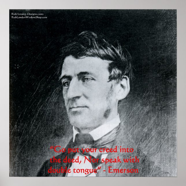 Affiche de citation de sagesse d'Emerson "La foi d (Devant)