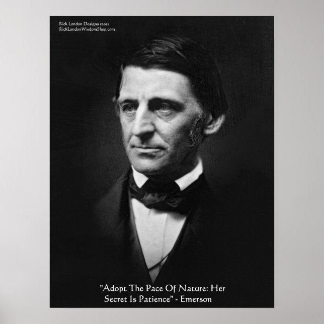 Affiche de citation de sagesse d'Emerson "Rythme d (Devant)