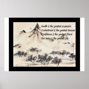 Affiche de citation de santé de Tzu du Laotien