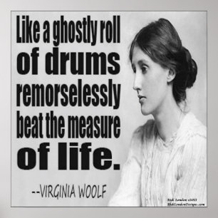 Affiche de citation de Virginia Woolf Ghostly Roll