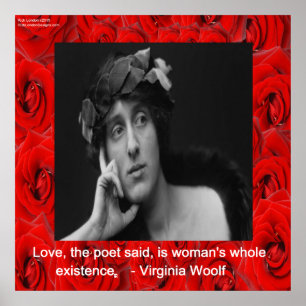 Affiche de citation de Virginia Woolf & Love
