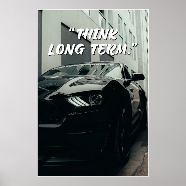 Affiche de citation de voiture à long terme (Devant)