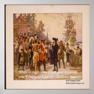 Affiche de citation de William Penn "Le droit est