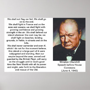 Affiche de citation de Winston Churchill
