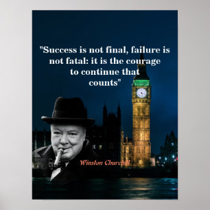 Affiche de citation de Winston Churchill sur le co