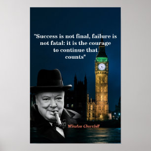 Affiche de citation de Winston Churchill sur le co