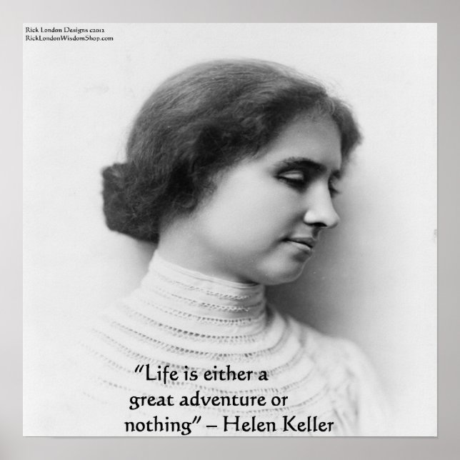 Affiche de citation d'Helen Keller "La vie est ave (Devant)