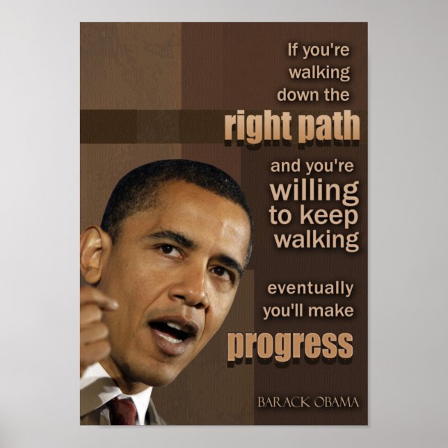 Affiche de citation d'Obama (Devant)