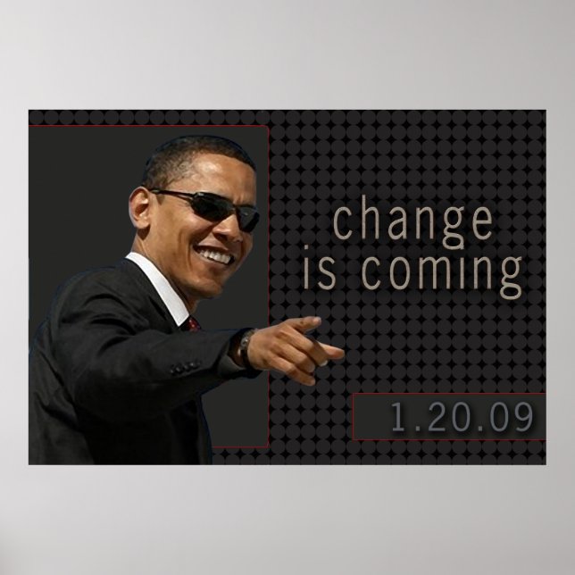 Affiche de citation d'Obama (Devant)