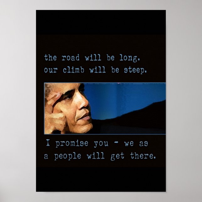 Affiche de citation d'Obama (Devant)