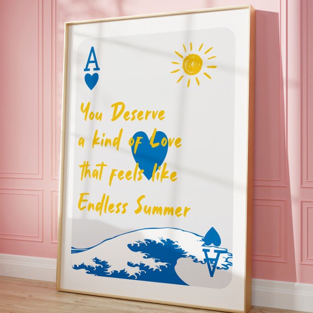 Affiche de citation Endless Summer | Carte à jouer (Créateur téléchargé)