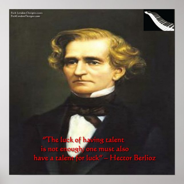 Affiche de citation Hector Berlioz Chance pour le  (Devant)