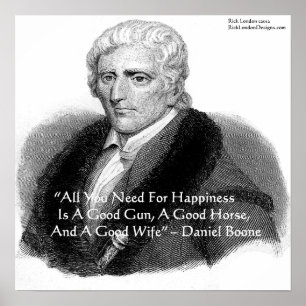 Affiche de citation humoristique de Daniel Boone