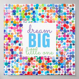affiche de citation inspirante colorée rêve grand