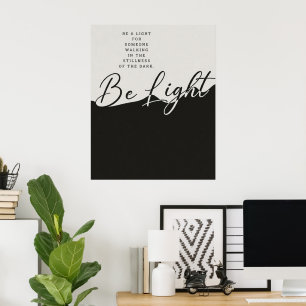 Affiche de citation inspirante noir et blanc