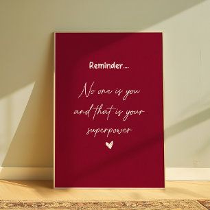 Affiche de citation inspirante pour décoration mur