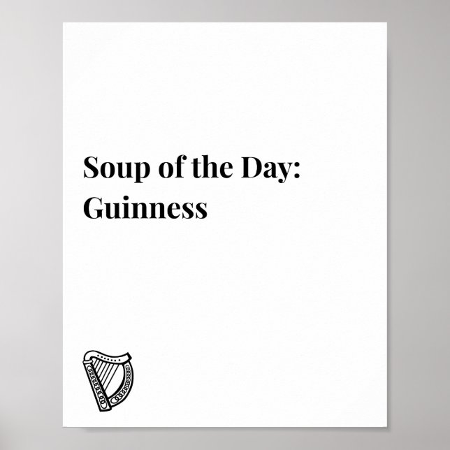 Affiche de citation irlandaise, Affiche sur le thè (Devant)
